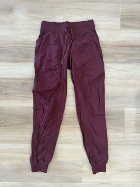 Lululemon Burgundy Ribbed Jogger Pants